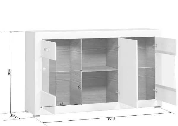 Тумба Мальта REG2W1D лиственница сибирская/орех лион