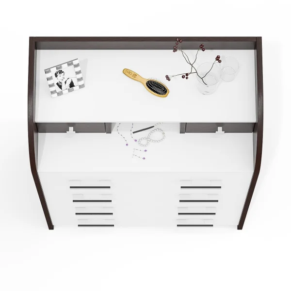 Комод К-6 венге/белый