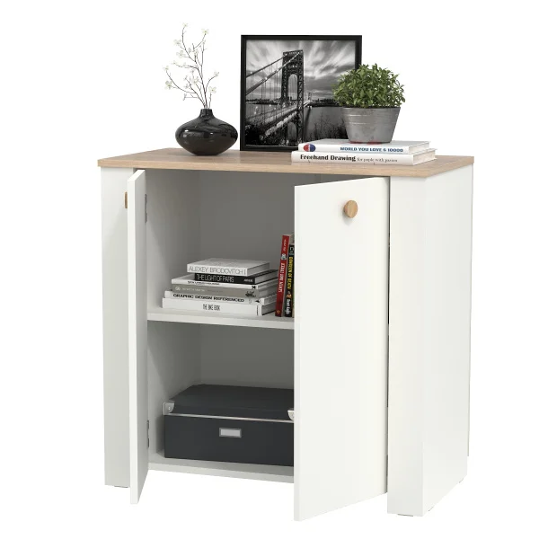 Комод Джастин 16.228.02 белый шагрень/дуб белый