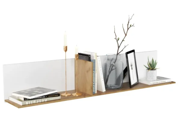 Полка Эго Пл-2 дуб крафт золотой/белый глянец Полка Эго Пл-2 дуб крафт золотой/белый глянец