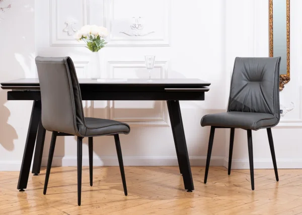 Стул Сенатор серая экокожа (2 шт)