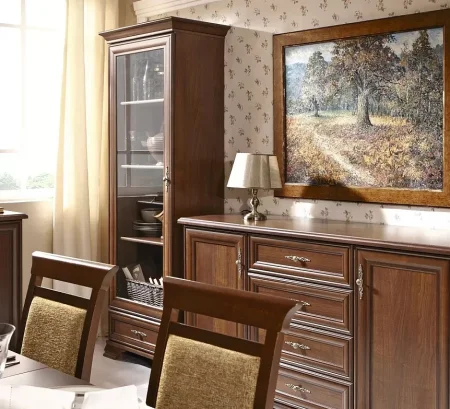 Шкаф-витрина Кентаки REG1W1S каштан