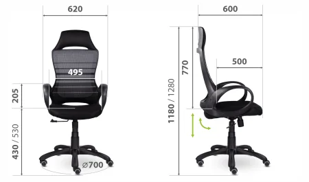 Кресло Тесла М-709 White черный