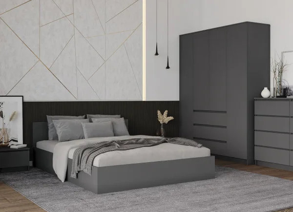 Кровать двуспальная Мори КРМ 1600.1 графит