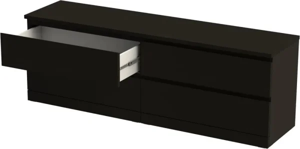 Комод Варма 4Д 160 х 54 х 40 шпон, черный