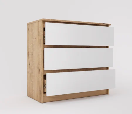 Комод Охта Лайт 800.3 дуб вотан/белый