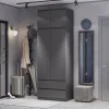 Шкаф 2-х створчатый с антресолью Симпл ШК-03 + ТБ-06 графит
