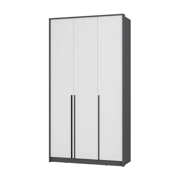 Шкаф 3-х створчатый Шарм ШК-10 графит/белый
