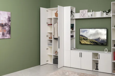 Шкаф для одежды Эйр 13.340 белый шагрень