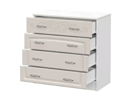 Комод Венеция КМ-02 белый/жемчуг