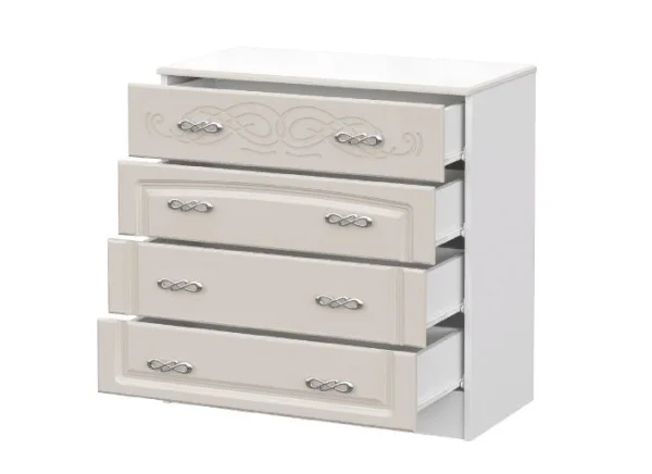 Комод Венеция КМ-02 белый/жемчуг