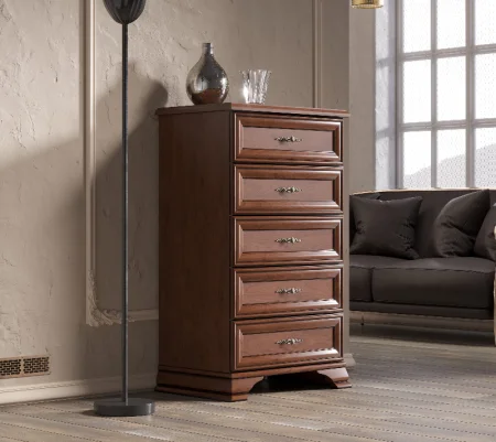 Комод пять ящиков Кентаки KOM5S каштан
