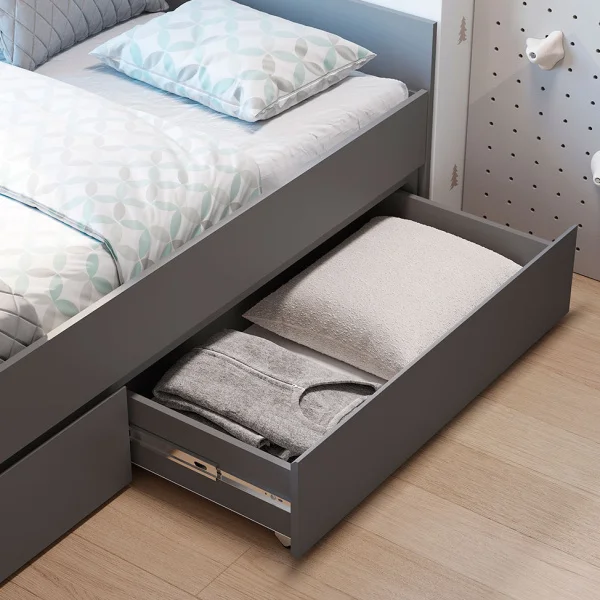 Кровать с ящиками Симпл КР-12 1,4 м графит