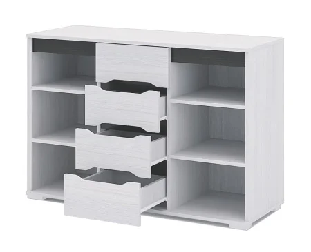 Комод Валенсия КМ-012 со створками ясень анкор светлый