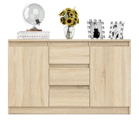 Комод-тумба три ящика и две дверки МК 1200.3 дуб сонома