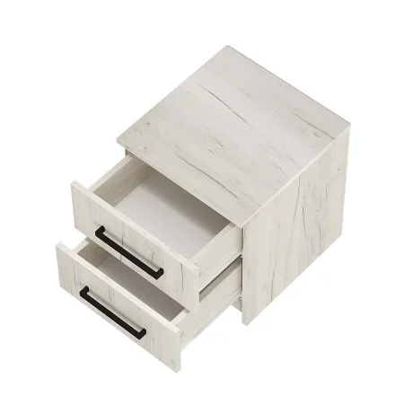 Тумба прикроватная Фиеста дуб крафт белый (2 шт)