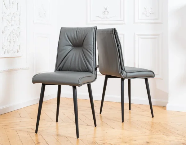 Стул Сенатор серая экокожа (2 шт)