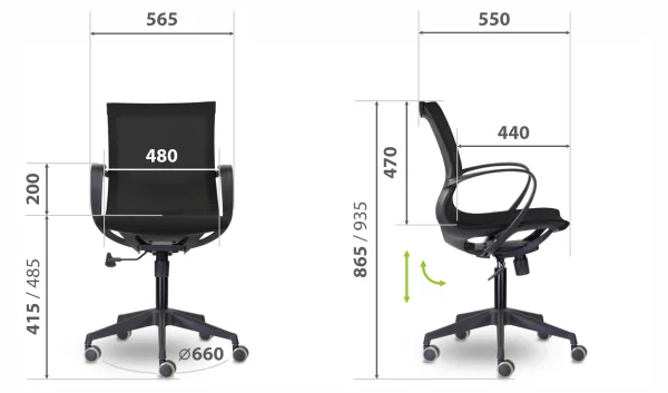 Кресло Йота М-805 Black серый