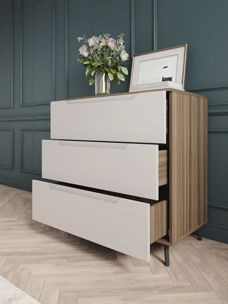 Комод Роза 900 орех франклин/бежевый софт тренто