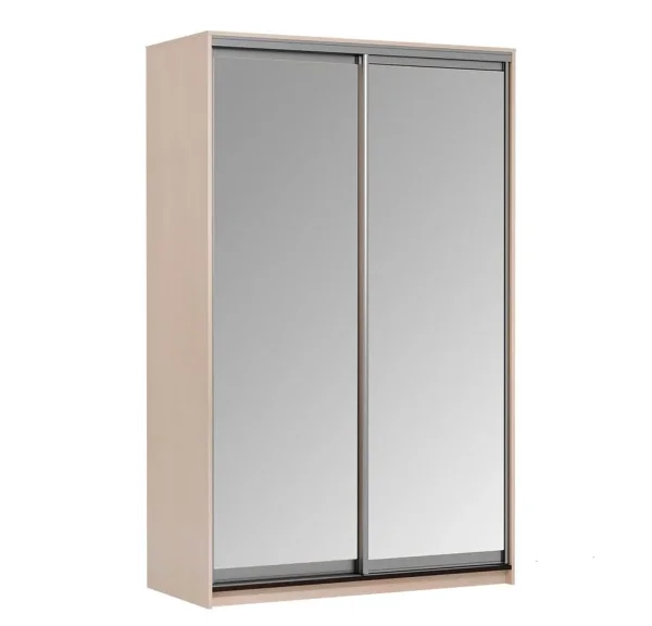 Шкаф-купе зеркальный Мираж 15 дуб млечный