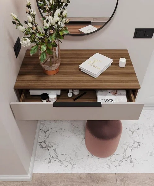 Тумба подвесная Роза 900.2 орех франклин/бежевый скин ройс