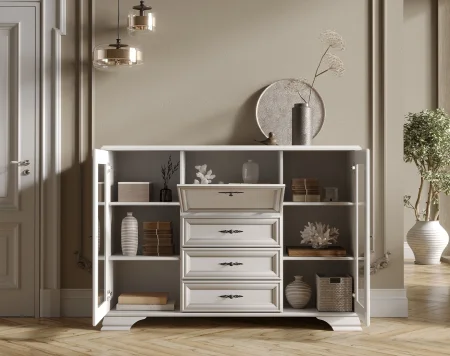 Комод-бар Кентаки KOM2W3S1B белый