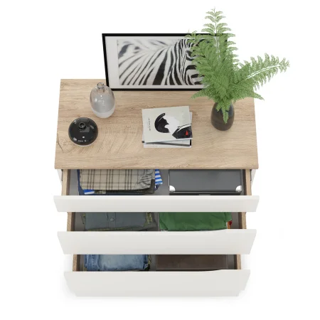 Комод Муссон 13.97 белый/дуб эндгрейн элегантный