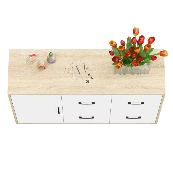 Комод 125-1204 дуб сонома/белый