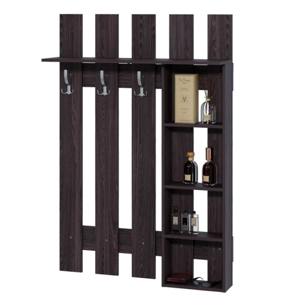 Вешалка с зеркалом Саша-9 ясень анкор темный