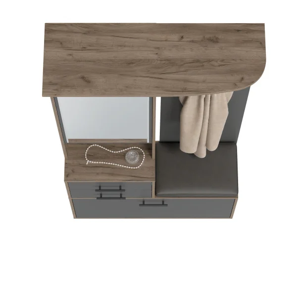 Шкаф с вешалкой Домино 2-3431 дуб крафт табачный/графит