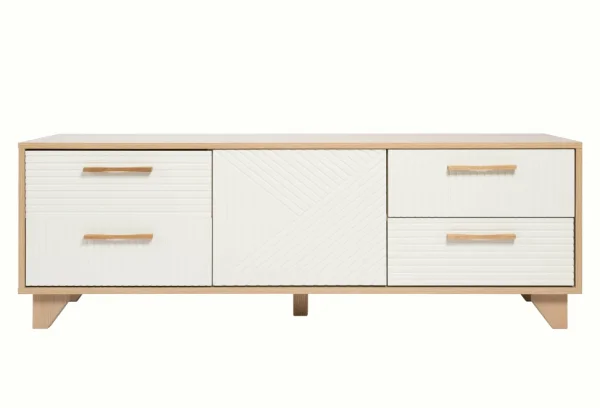 Тумба под ТВ со створкой Копенгаген дуб сонома/белый матовый