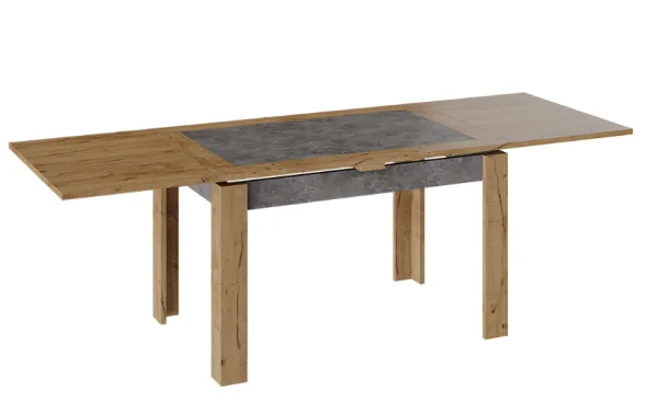 Стол раздвижной Хьюстон тип 4 дуб вотан/моод темный Стол раздвижной Хьюстон тип 4 дуб вотан/моод темный