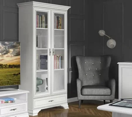 Шкаф-витрина Кентаки REG2W1S белый