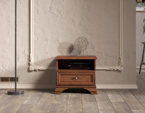 Тумба прикроватная Кентаки KOM1S каштан