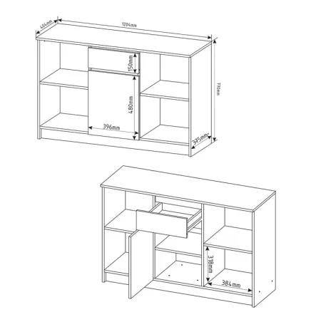 Тумба под ТВ Мори МТВ 1204.1 сатин