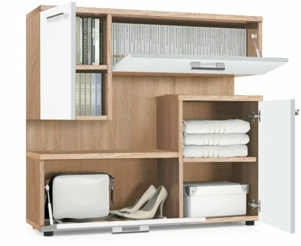 Тумба под ТВ С-1 1000 дуб сонома/белый Тумба под ТВ С-1 1000 дуб сонома/белый