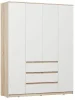 Шкаф Челси 1600 дуб сонома/белый глянец