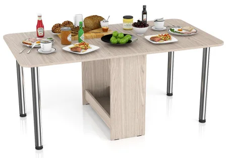 Стол-книжка обеденный СО-04 ясень шимо светлый