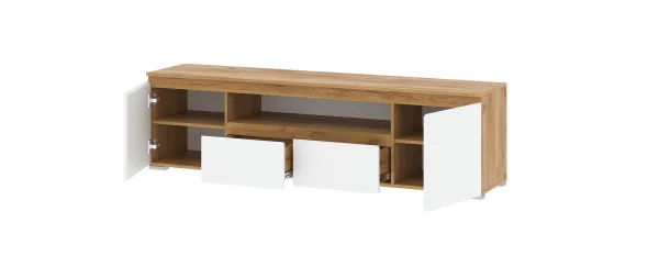 Тумба ТВ Гретта 1800 2С2Я дуб крафт золотой/белый