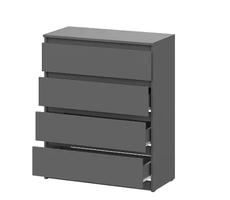 Комод 4 ящика Денвер графит серый