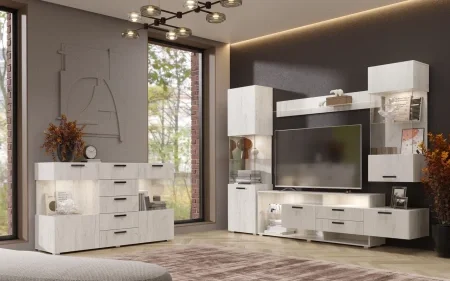 Комод Алтея дуб крафт белый