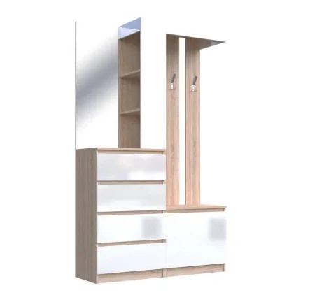 Прихожая Челси дуб сонома/белый глянец