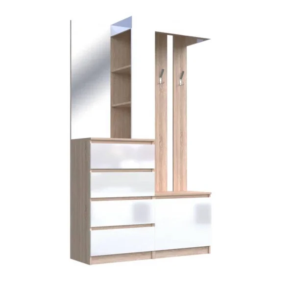 Прихожая Челси дуб сонома/белый глянец