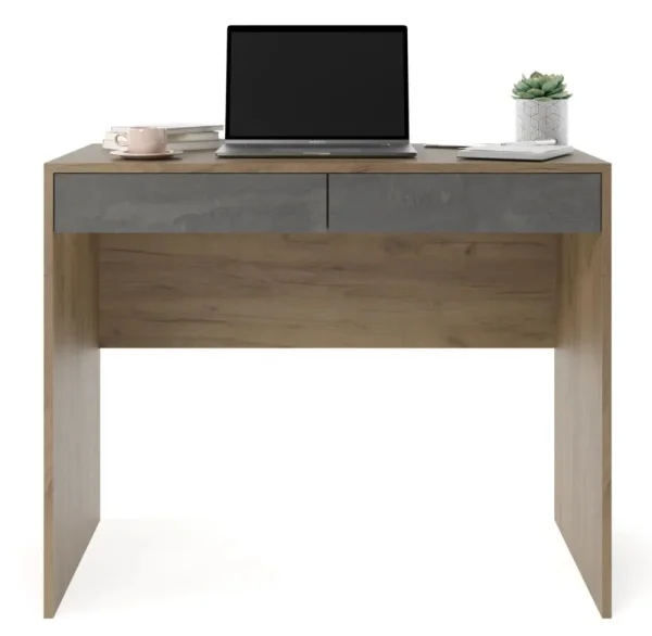 Стол письменный Эго Ст-1 дуб крафт золотой/камень темный