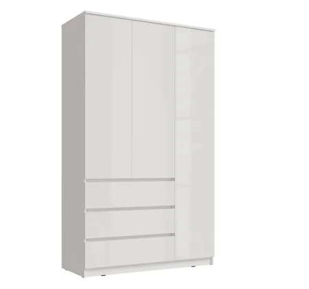 Шкаф Челси 1200 белый/белый глянец