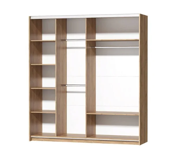 Шкаф-купе 2,0 Иннэс-5 (Ф1) дуб крафт золотой/белый глянец