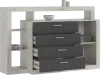 Комод Ангара дуб крафт белый/графит