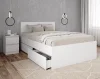 Кровать двуспальная Мори с ящиками КРМЯ 1400.1 белый