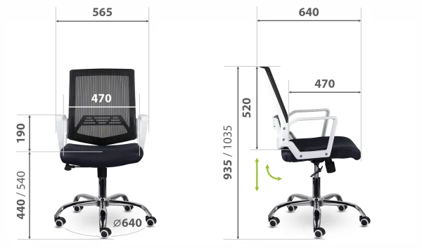 Кресло Квадро М-807 White черный