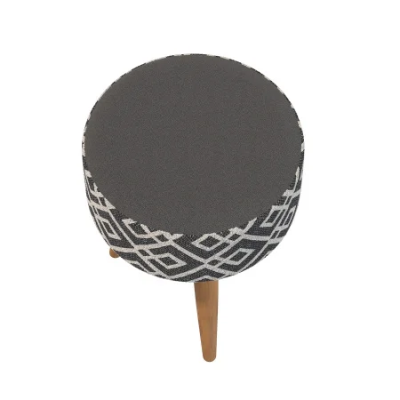 Банкетка 6-5132 Юна черная с рисунком